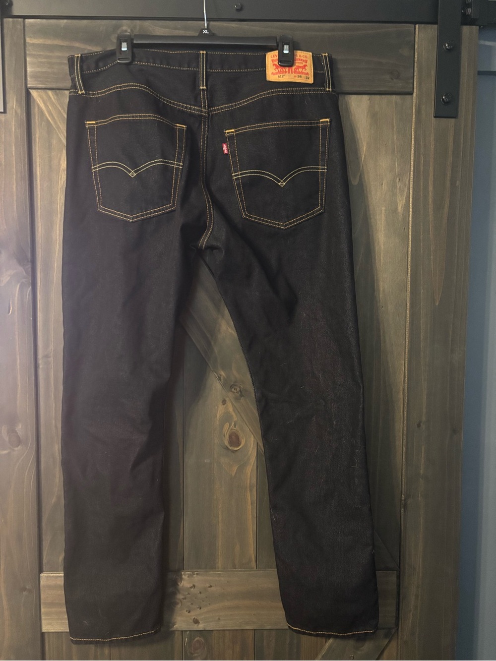 Levi’s 512 Slim Taper Jeans Mens 36x32 Dark Indigo Denim